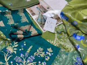 Bin Ilyas Heritage Dore Luxury Embroidered Lawn Fabric 3PC Summer BI-027