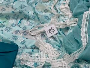 GulAhmed Embroidered Lawn Fabric Leftover 3PC Summer GA-012
