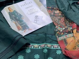Baroque Farasha Embroidered Lawn Fabric 3PC Summer BQ-018