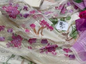 GulAhmed Embroidered Lawn Fabric Leftover 3PC Summer GA-006