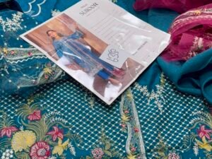 Bin Ilyas Suroor Luxury Embroidered Lawn Fabric 3PC Summer BI-024
