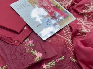 Parishay Summer Queen Embroidered Lawn Fabric 3PC Summer PR-055