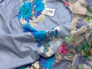 Charizma Printed Lawn Fabric Leftover 3PC Summer CZ-119