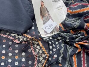 Nishat Printed Khaddar Fabric 3PC Winter NL-016