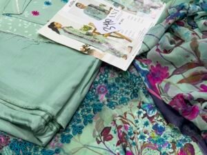 Johra Amani Embroidered Slub Staple Linen Fabric 3PC Winter JR-0014