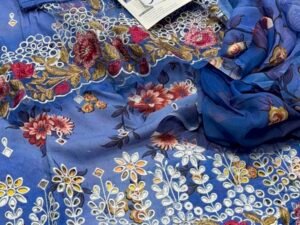 Johra Shehneela Embroidered Slub Staple Linen Fabric 3PC Winter JR-002