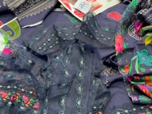 Charizma Embroidered Staple Linen Fabric 3PC Winter CZ-141