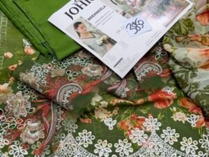 Johra Shehneela Embroidered Slub Staple Linen Fabric 3PC Winter JR-006