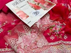 Johra Shehneela Embroidered Slub Staple Linen Fabric 3PC Winter JR-007
