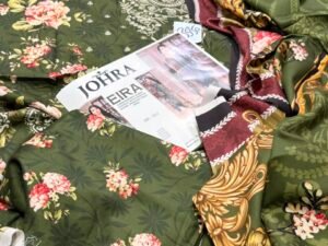 Johra Eira Embroidered & Printed Dobby Staple Fabric 3PC Winter JR-058