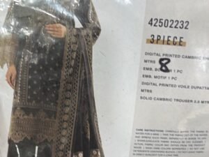 Nishat Embroidered Lawn Fabric 3PC Summer NL-005