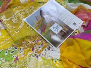 Naqsh Luxury Embroidered Linen Fabric 3PC Winter NQ-011