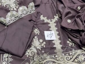 Ethnc Embroidered Cotrai Fabric 3PC Leftover Winter ET-029