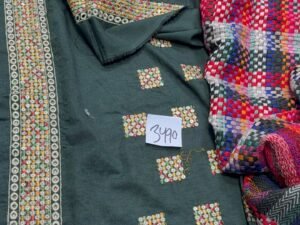 Johra Luxury Embroidered Chiken Kaari 3PC Winter JR-099