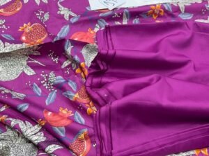 Beechtree Printed Silk Linen Fabric 2PC Winter BT-002
