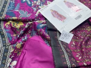Beechtree Printed Silk Linen Fabric 3PC Winter BT-005