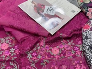 Naqsh Luxury Embroidered Linen Fabric 3PC Winter NQ-021
