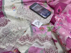 Qalamkar Luxury Embroidered Fabric Leftover 3PC Winter QR-010