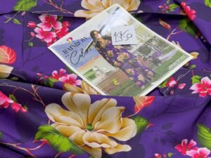 Rainbow Printed Slub Marina Linen Fabric 2PC Winter RB-010
