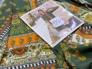 Rainbow Printed Slub Marina Linen Fabric 2PC Winter RB-002