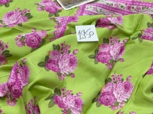 Rainbow Printed Slub Marina Linen Fabric 2PC Winter RB-005
