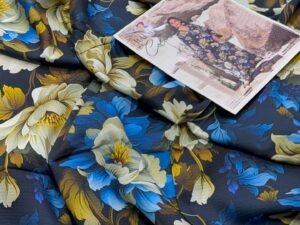 Rainbow Printed Slub Marina Linen Fabric 2PC Winter RB-009