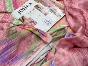 Johra Manara Marina Linen Embroidered & Printed Dhanak Fabric 3PC Winter JR-082