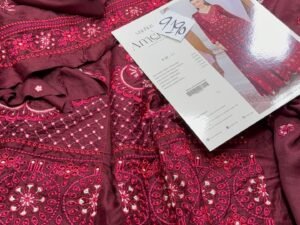 Parishay Mahnur Amelia Luxury Embroidered Corduroy Fabric 3PC Winter PR-052